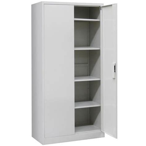 steel 2 door storage cabinet|stratco lockable metal shelving cabinet.